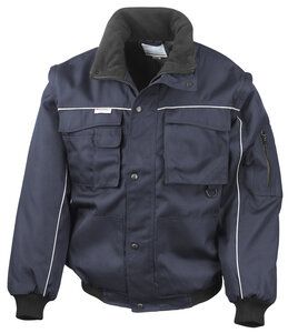 Result RE71A - Work-Guard heavy duty pilot jack met afritsbare mouwen Navy/ Navy