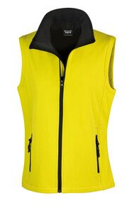 Result R232F - Core Dames Printable Softshell Bodywarmer Yellow / Black