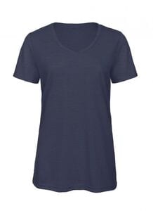 B&C BC058 - TW058 V Tri-Blend Dames Heather Navy