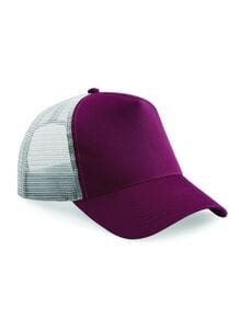 Beechfield BF640 - Trucker Met Gaas Burgundy/ Light Grey