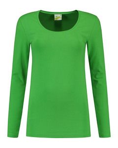 Lemon & Soda LEM1267 - T-shirt Crewneck katoen/elastiek voor haar Lime