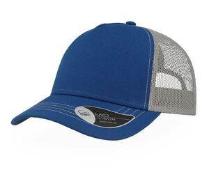 ATLANTIS AT180 - Casquette Rapper en coton canvas Royal / Grey