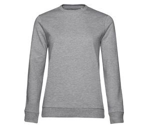 B&C BCW02W - Dames crewneck Heather Grey