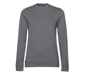 B&C BCW02W - Dames crewneck Elephant Grey