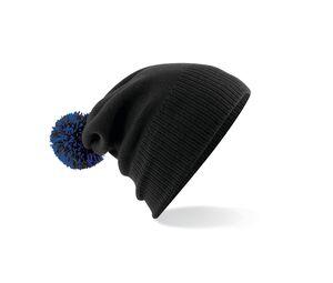 Beechfield BF450 - Snowstar beanie Black / Bright Royal