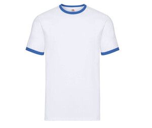 Fruit of the Loom SC245 - Ringer T (61-168-0) White / Royal Blue