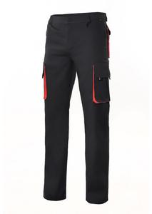 VELILLA V3004 - BROEK MULTI-POCKET TWEEKLEURIG Black / Red