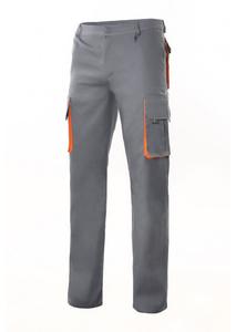 VELILLA V3004 - BROEK MULTI-POCKET TWEEKLEURIG Grey/ Orange