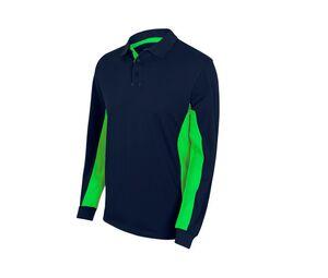 VELILLA V5514 - TWEEKLEURIGE POLO LANGE MOUWEN Navy/Lime