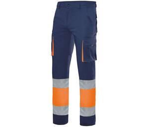 VELILLA V3030 - BROEK MULTI-POCKET TWEEKLEURIG HOGE ZICHTBAARHEID