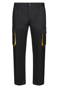 Velilla 103004 - TWO-TONE TROUSERS Black/Yellow