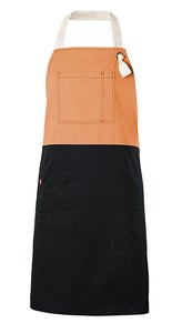 Velilla 404210B - TWO-TONE BIB APRON Light Orange