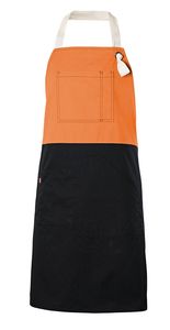 Velilla 404210B - TWO-TONE BIB APRON Orange