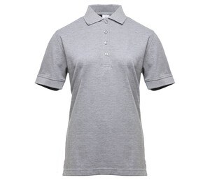 BLACK&MATCH BM101 - Ladies' contrasting button poloshirt Heather Grey